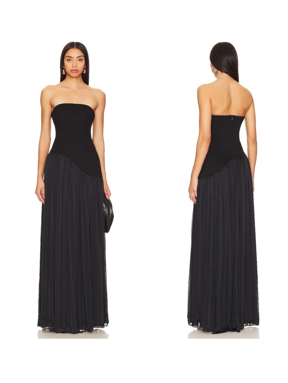 Lovers and Friends Alice Strapless Gown Black Size Small